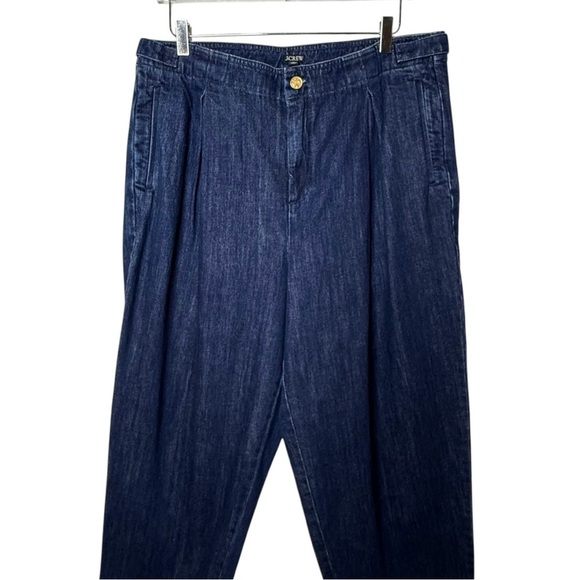 J. Crew Barrel Wide Leg High Rise 1984 Collection Dark Wash Women’s Jeans Sz 32 - Picture 3 of 12